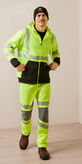 Rebar WorkTek Hi-Vis Full Zip Hoodie Full